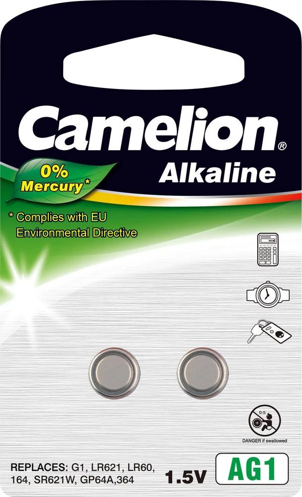 Dugmasta baterija LR 60 Alkali-Mangan Camelion AG1 14 mAh 1.5 V 2 kom.  slika
