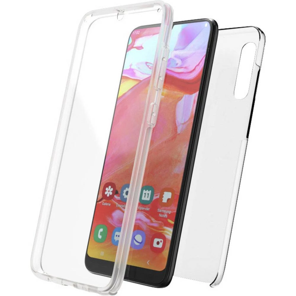 Navlaka "Zaštita od 360 °" za Samsung Galaxy A70, dvodijelna, prozirna slika