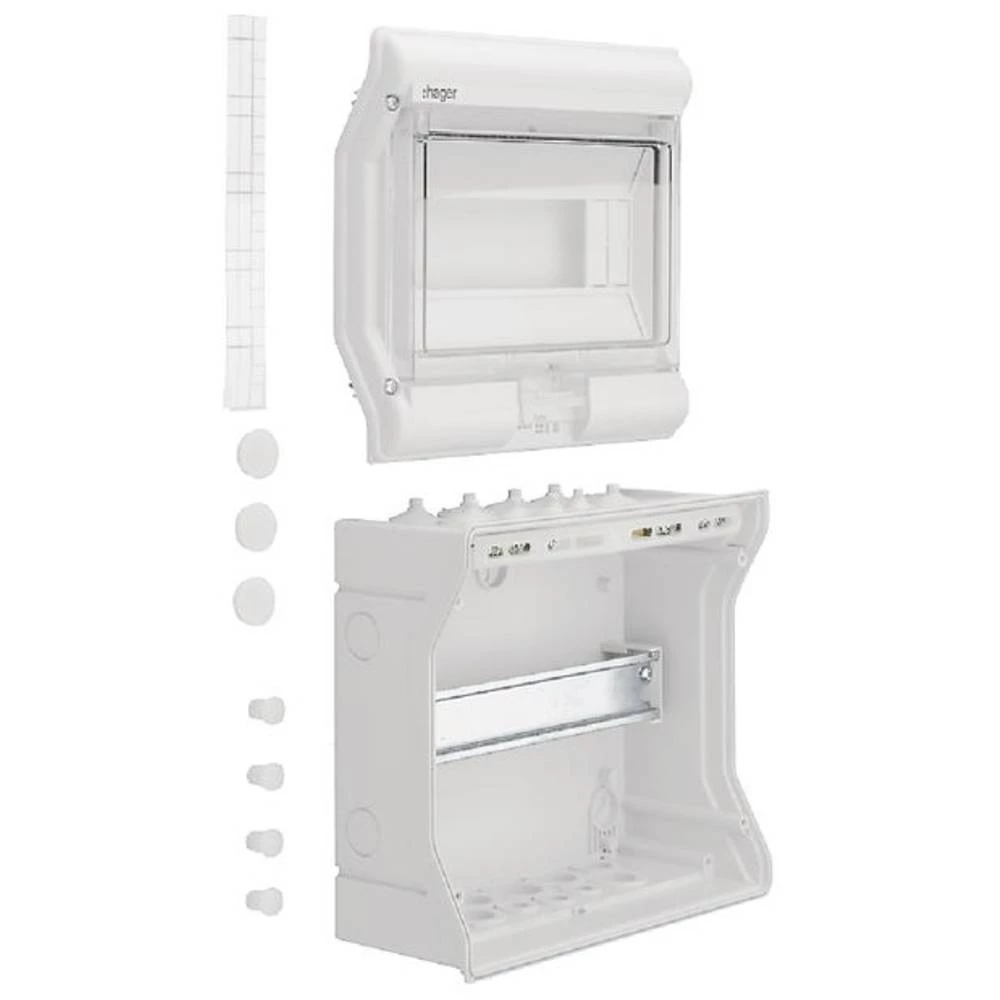 Hager  VE110D  VE110D  mali razvodnik  nadžbukna    Broj redova = 1  Content 1 St. slika