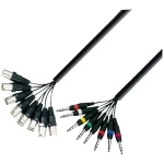 Adam Hall 3 STAR L8 MV 0300 XLR priključni kabel [8x muški konektor XLR - 8x klinken utikač 6.3 mm (stereo)] 3 m crna