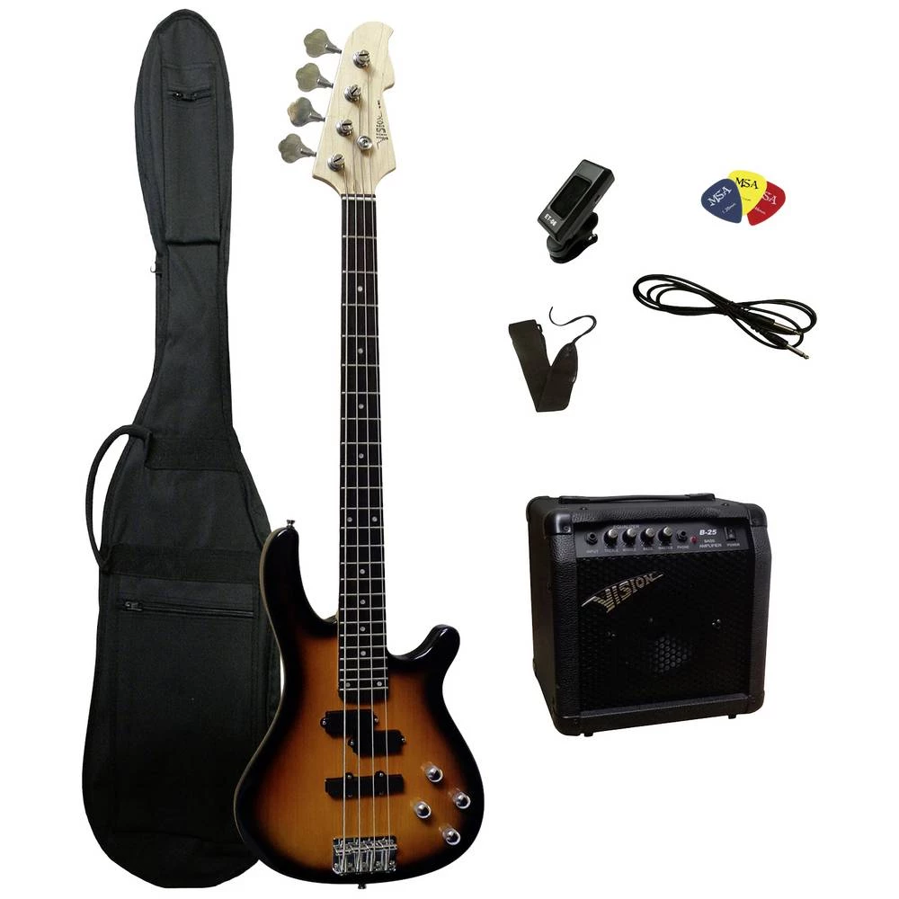 MSA Musikinstrumente JB 8 SB Set B 25 e-bass drvo uklj. pojačalo slika