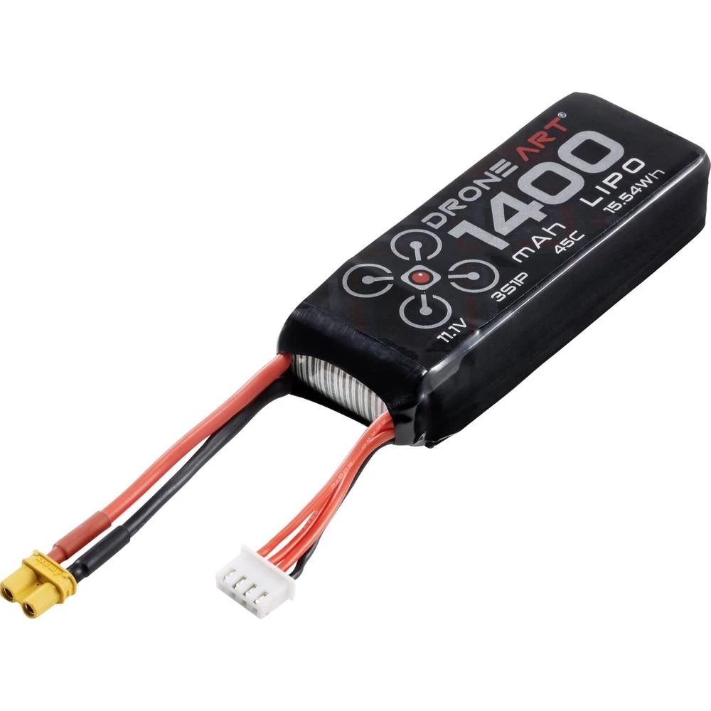 LiPo akumulatorski paket za modele 11.1 V 1400 mAh Broj ćelija: 3 45 C DroneArt Softcase XT30 slika