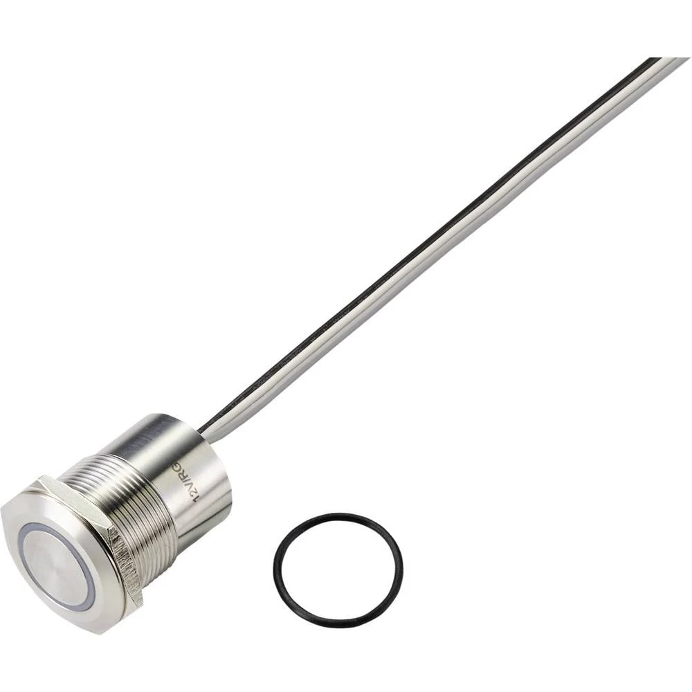 TRU COMPONENTS senzorsko tipkalo 24 V 0.5 A 1 x off/(on) vraća se u izsprijedai položaj zelena, crvena (Ø) 28 mm IP65 1 slika