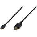Digitus HDMI priključni kabel HDMI-A utikač, HDMI-Micro-D utikač 2.00 m crna AK-330109-020-S pozlaćeni kontakti HDMI kabel slika