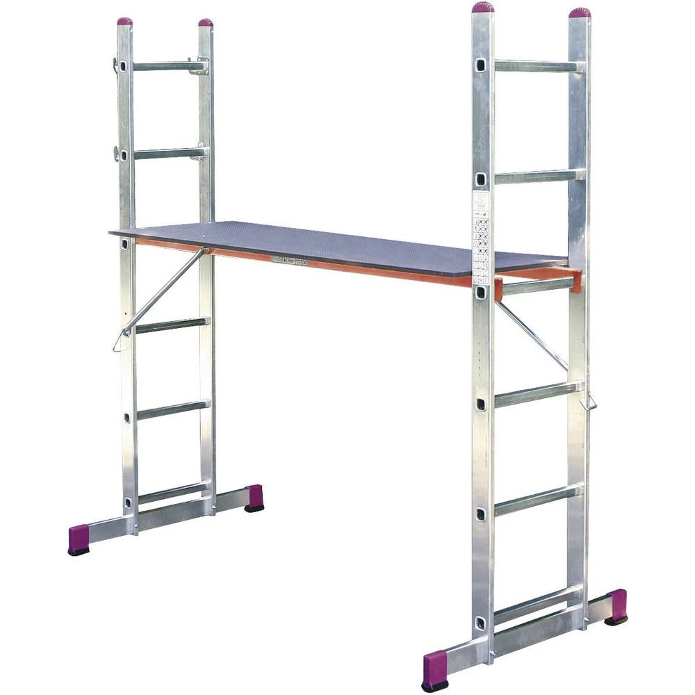 Aluminijum Višenamjenska Uklj. prečka Radna visina (maks.): 3.75 m Krause 082015 Aluminijsko sivo-bijela boja 17 kg slika