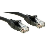 LINDY 45434 RJ45 mrežni kabel, Patch kabel CAT 6 U/UTP 3.00 m crna sa zaštitom za nosić 1 St.