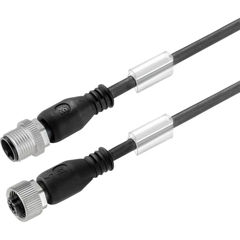 Weidmüller 1906300900 utični konektor za senzor/aktivator, konfekcionirani M12 ravni muški konektor, žženski konektor, ravni 9.00 m Broj polova: 4 1 St. slika