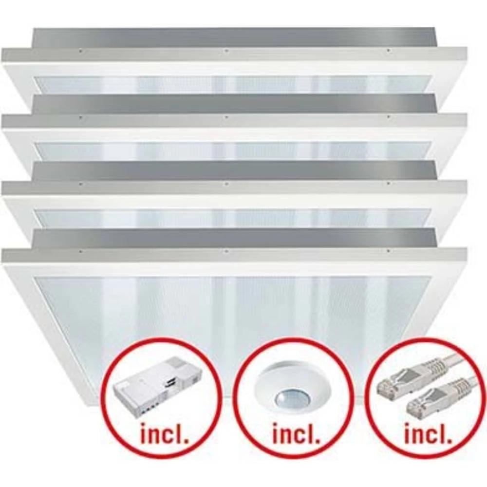 LED stropna svjetiljka LED LED fiksno ugrađena ESYLUX PNLCEL10 #EQ10122583 EQ10122583 Bijela slika