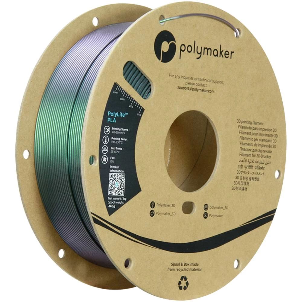 Polymaker PA02085 Starlight 3D pisač filament PLA višebojni, promjena boje 1.75 mm 1000 g Starlight Comet PolyLite™ 1 St slika