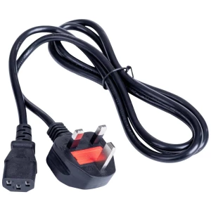 Akyga struja priključni kabel [1x ženski konektor IEC c13, 10 a - 1x UK utikač] 1.50 m crna slika