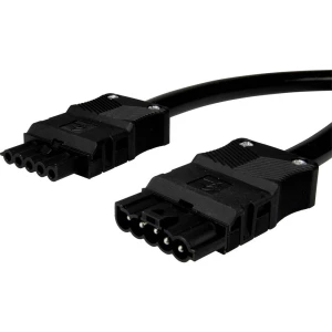 Adels-Contact 92876540 mrežni priključni kabel mrežni adapter - mrežni konektor Ukupan broj polova: 4 + PE crna 4.00 m 10 St. slika