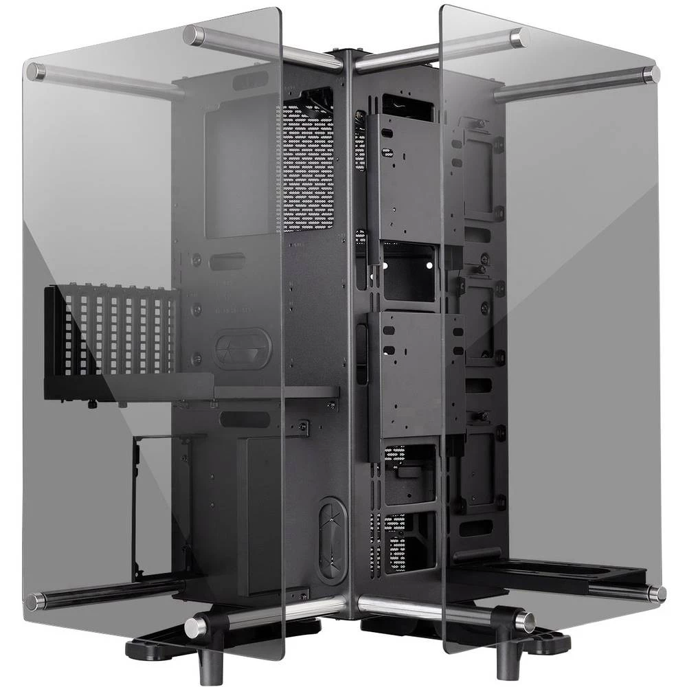 Midi-Tower Kućište za računala Thermaltake Core P90 TG Crna LCS kompatibilan, Prikladno za AIO hlađenje vodom, Prikladno za hlađ slika