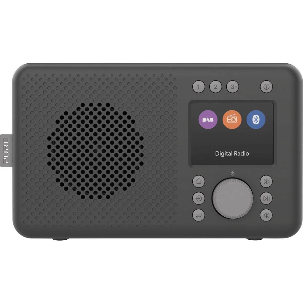 Pure    Elan    desktop radio    DAB+ (1012), ukw    aux, Bluetooth, DAB+, ukw        funkcija alarma    crna slika