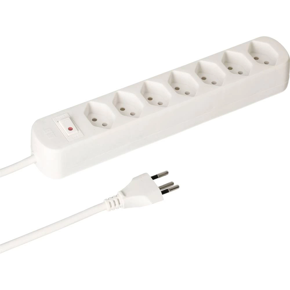 Max Hauri 160270 razdjelna letva s prekidačem 1 komad bijela ch utikač 1 St. slika