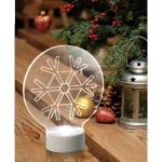 LED Božićna dekoracija Snježna pahuljica LED Polarlite LBA-51-008 prozirna