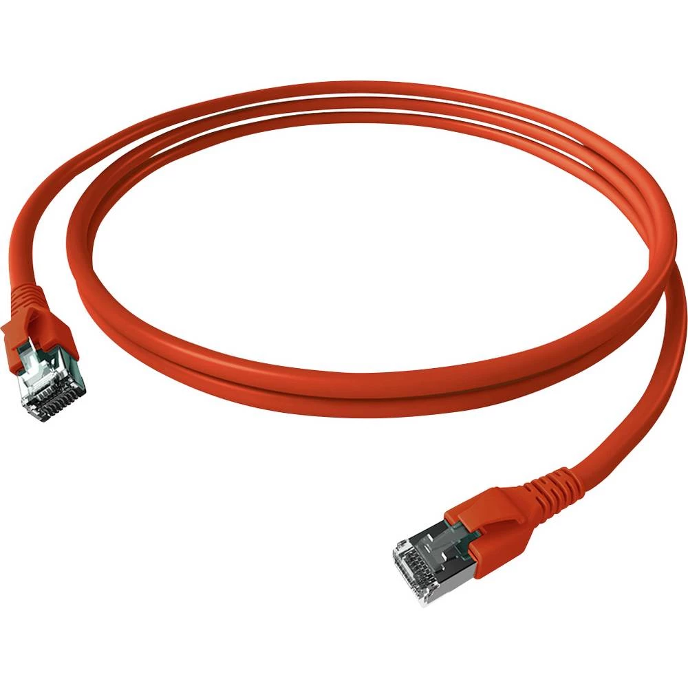 Easylan CP1KRBRBR0030 RJ45 mrežni kabel, Patch kabel CAT 6a S/FTP 3.00 m crvena (bistra) dvostruko zaštićen, bez halogen slika