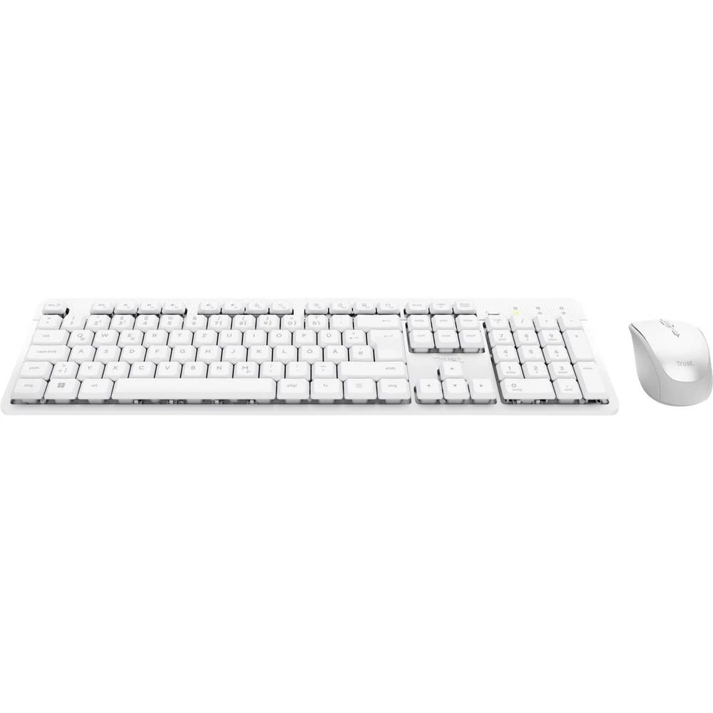Trust ODY II WL KEYBOARD & MOUSE bežično, USB tipkovnica, set miša njemačka, qwertz bijela slika