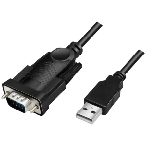 LogiLink serijsko sučelje adapter [1x muški konektor USB 2.0 tipa a - 1x 9-polni muški konektor D-Sub] 1.5 m crna slika