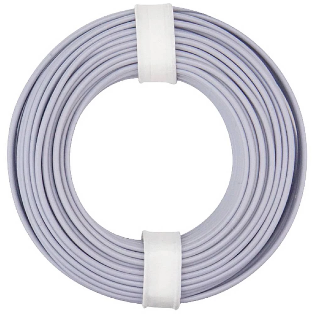 Donau Elektronik 150-019 pletenica  1 x 0.50 mm² siva 10 m slika