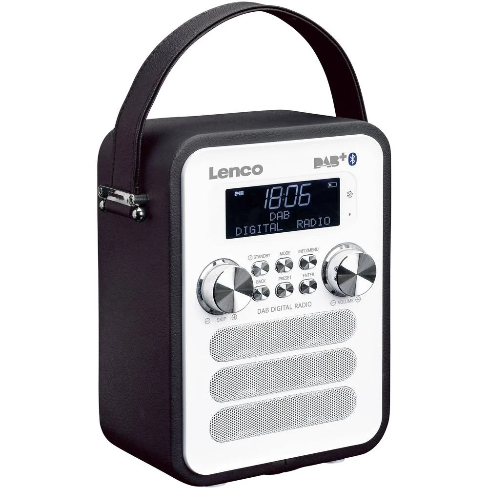 DAB+ (1012) Džepni radio Lenco PDR-050BK AUX, Bluetooth Funkcija punjenja baterije Crna slika