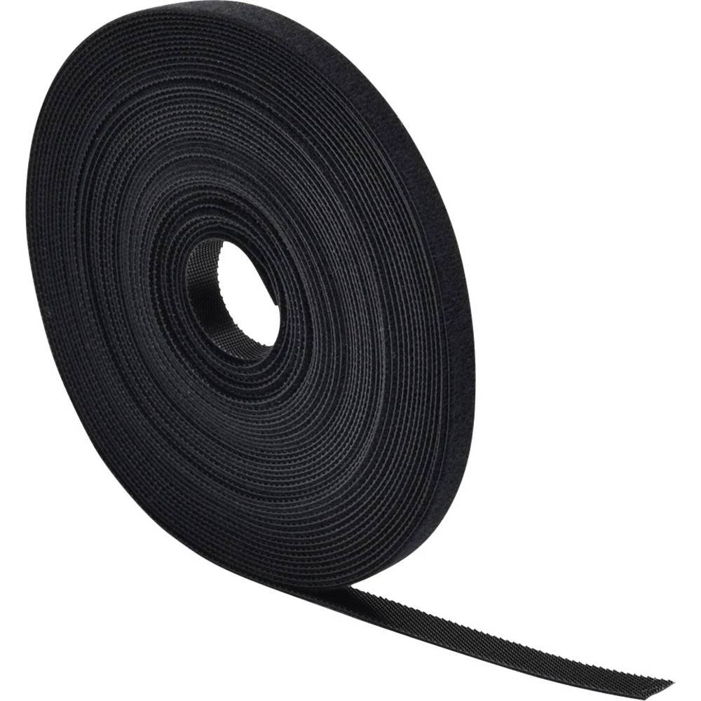 Quadrios 25CA508 prianjajuća traka za povezivanje grip i mekana vunena tkanina crna Roba na metre slika