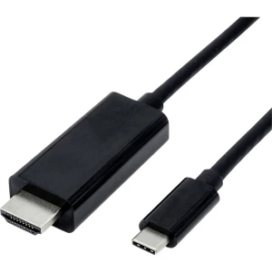 Value USB-C priključni kabel 1.00 m 11.99.5840 crna [1x muški konektor USB-C™ - 1x muški konektor HDMI] slika