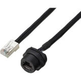 TRU COMPONENTS TC-E13T-FR6-PWF/MR6-NCA-0.5PV-JD RJ45 utičnica za stražnju montažu s žicom IP67 (navojni) kabel CAT6A, 0,