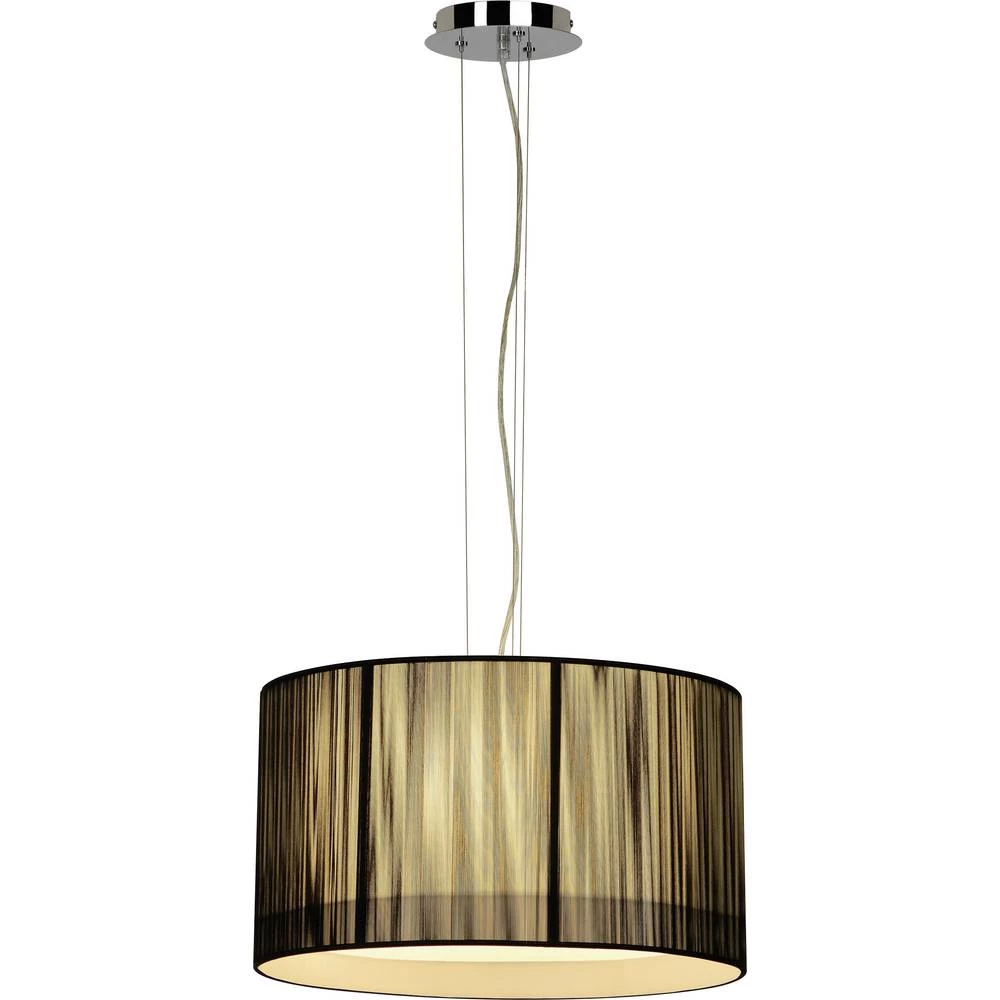 Viseća svjetiljka Halogena žarulja, Štedna žarulja E27 180 W SLV Lasson 155300 Crna, Bež slika