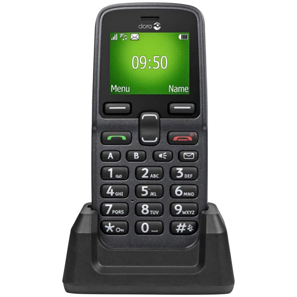 doro 5030 Senior mobilni telefon Stanica za punjenje, SOS ključ Grafitna slika