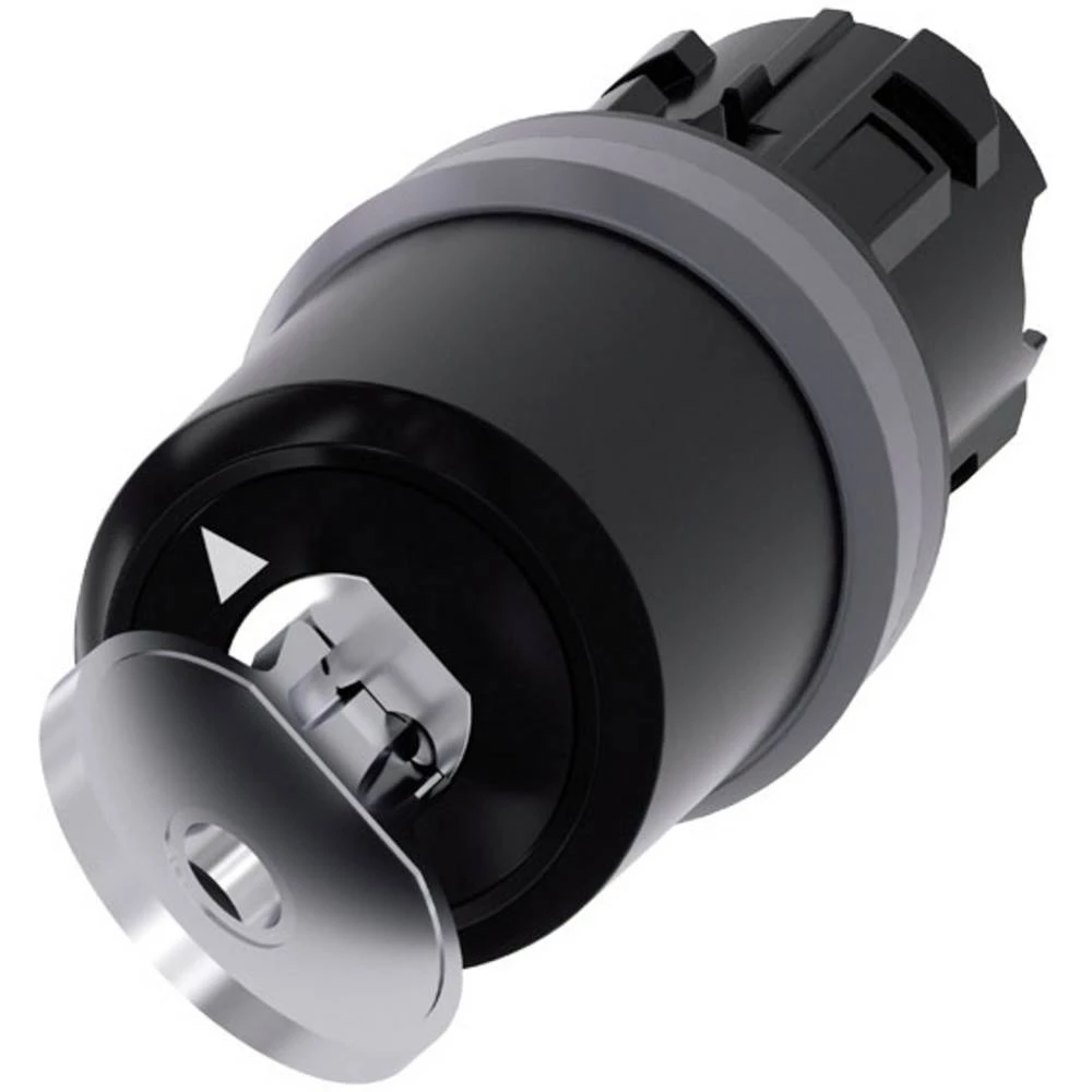 Siemens 3SU1030-5JF01-0AA0 prekidač s ključem prednji prsten od metala ključ pješčano-siva, srebrna 1 x 90 °  1 St. slika