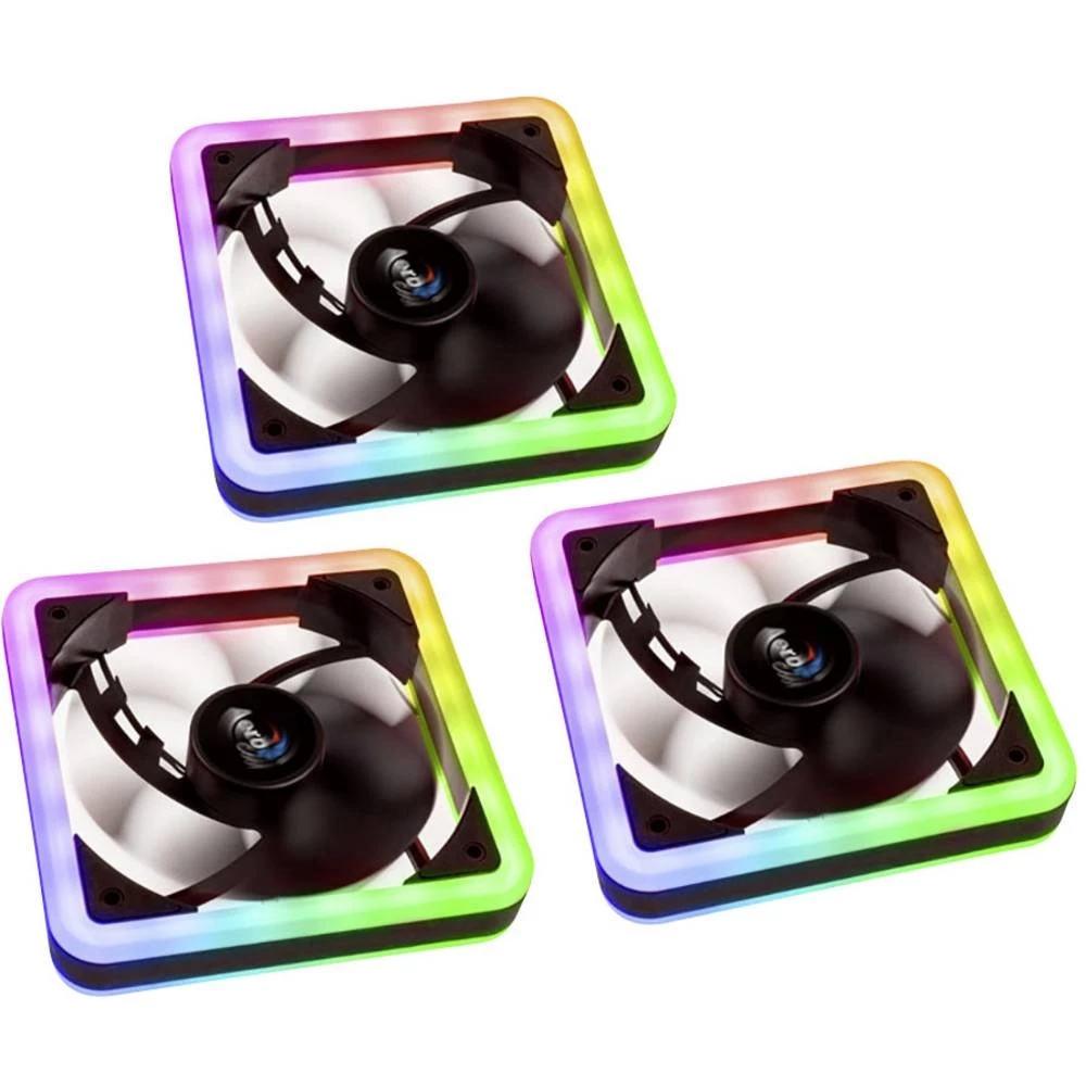 AeroCool 3x Edge 14 Pro ventilator za pc kućište RGB (Š x V x d) 140 x 140 x 25 mm slika
