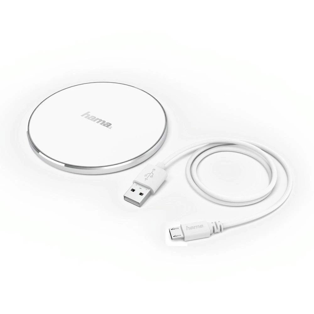 Hama indukcijski punjač FC5 Alu 183397 Izlazi Qi standard Bijela slika
