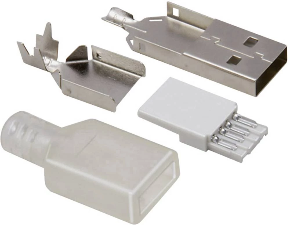 USB Utikač + rukav protiv kinkanja Ravni muški konektor TRU COMPONENTS Sadržaj: 1 Set slika