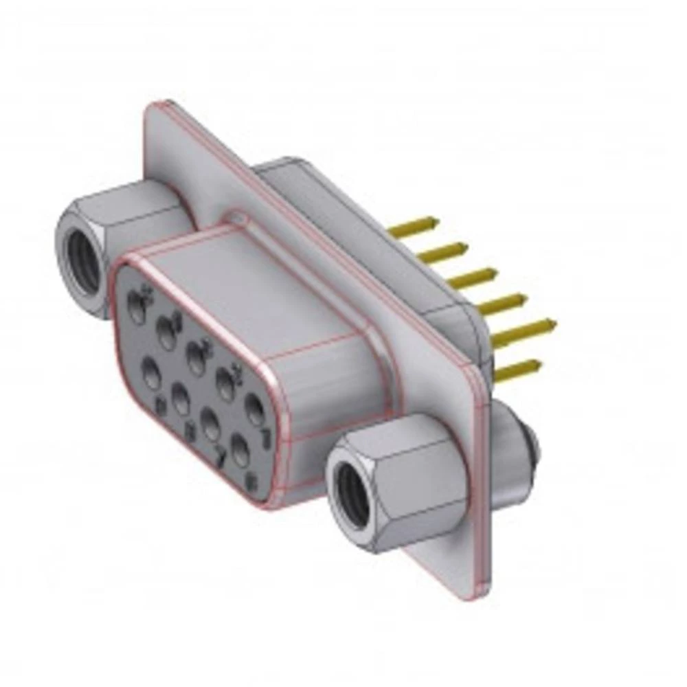 D-SUB priključak 180 ° Broj polova: 9 Lem, Pinovi DELTRON SWISS 1 ST slika