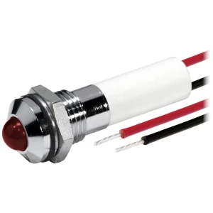 LED signalna lampica za ugradnju promjera 8mm - vanjski reflektor - sa 600mm spojnim žicama - 12VDC crvena CML 19040253/6 LED smjerni crvena 12 V/DC slika