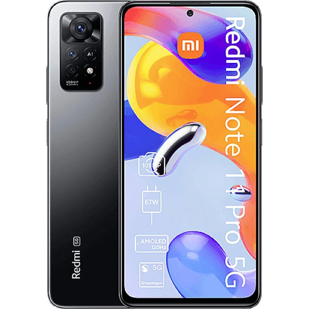 Xiaomi Redmi Note 11 Pro 5G Smartphone 128 GB 16.9 cm (6.67 palac) grafitno-siva Android™ 11 Dual-SIM slika