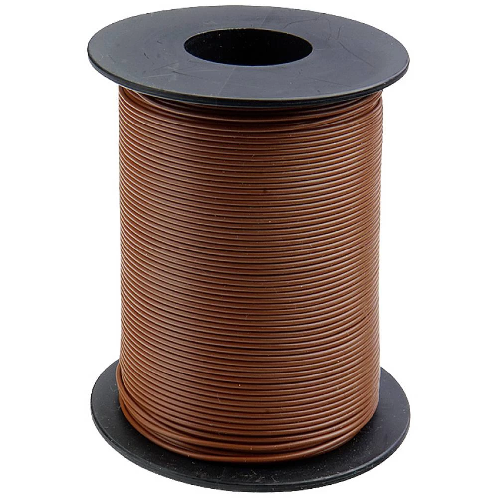 Donau Elektronik 125-S25-8 pletenica  1 x 0.25 mm² smeđa boja 25 m slika