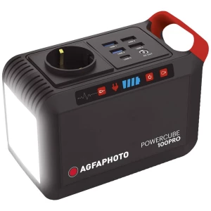 AgfaPhoto Powercube 100 Pro powerstation   li-ion  crna, crvena slika