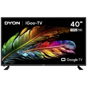 Dyon iGoo-TV 40F LED-TV 101.6 cm 40 palac Energetska učinkovitost 2021 F (A - G) ci+, dvb-c, dvb-s2, DVB-T2, full hd, Smart TV, WLAN crna slika
