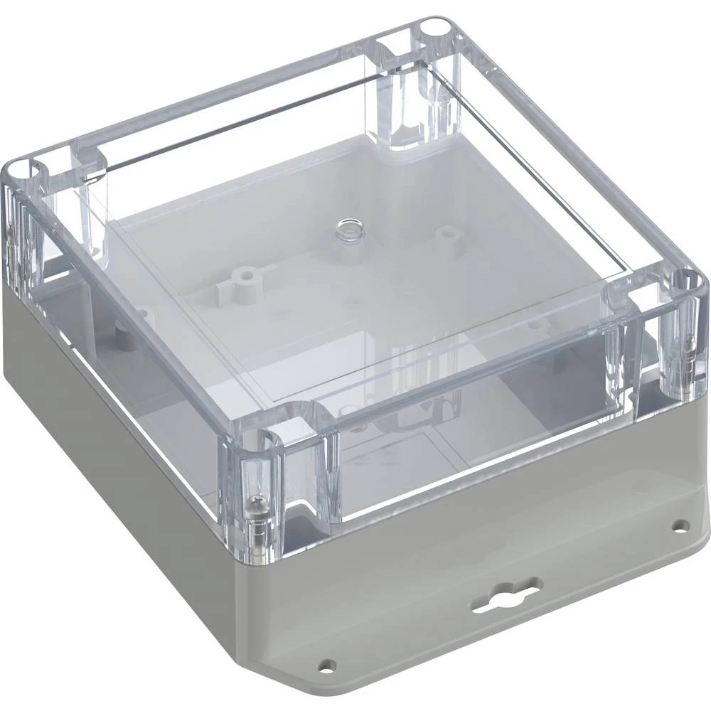 TRU COMPONENTS 6U07121206737 TC-13865316 industrijsko kućište 151.4 x 121.4 x 60 ABS-PC svijetlosiva, prozirna 1 kom. slika