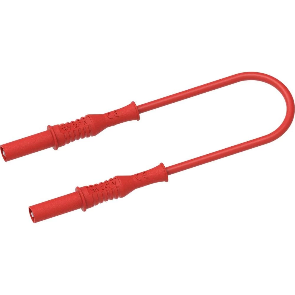 Electro PJP 2317-IECIV-CD1-100R mjerni vod muški priključak 4 mm 1 m crvena 1 kom. slika