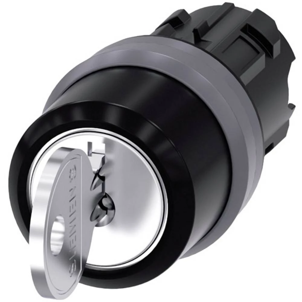 Siemens 3SU1030-4BL11-0AA0 prekidač s ključem prednji prsten od metala ključ pješčano-siva, srebrna 2 x 45 °  1 St. slika