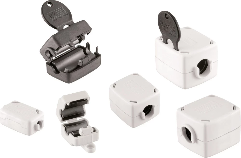 Sklopivi ferit S tehnologijom ključa 425 Ohm Kabel-&Oslash; (maks.) 21 mm (D x Š x V) 56 x 47 x 43 mm Würth Elektronik WE-SAFB 7 slika