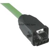 Aktuatorsko-senzorski podatkovni konektor, ravni utikač, broj polova (RJ): 8P8C Harting 09 45 125 1300 Han® 3 A RJ45 Hybrid