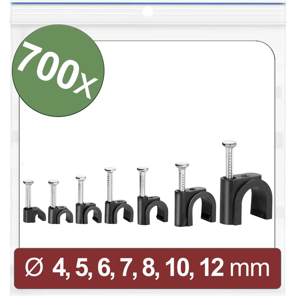 Quadrios 24CA438 kabelske obujmice  24CA438 Snop Ø, područje 2 do 12 mm   crna 700 St. slika
