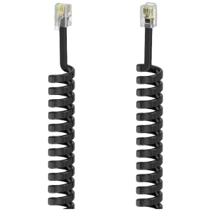 Hama telefon priključni kabel [1x RJ11-muški konektor 6p4c - 1x RJ11-muški konektor 6p4c] 3 m crna slika