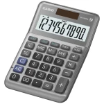 Casio MS-100FM stolni kalkulator siva Zaslon (broj mjesta): 10 baterijski pogon, solarno napajanje (Š x V x D) 101 x 148.5 x 27.6 mm