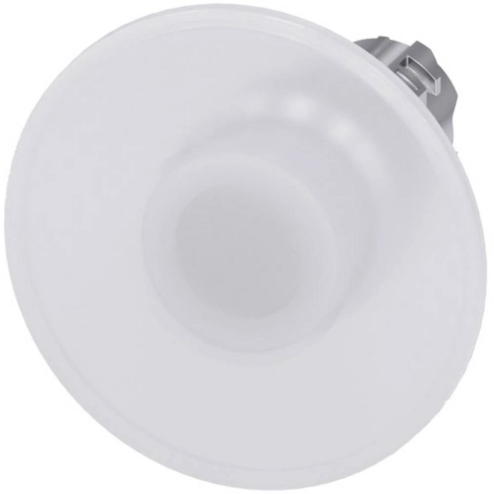 Siemens 3SU1051-1CD60-0AA0 gljivasto tipkalo prednji prsten od metala, visok sjaj dugme srebrna, bijela   1 St. slika