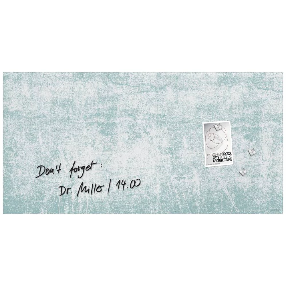 Sigel magnetska ploča od stakla Design Turquoise Wall (Š x V) 910 mm x 460 mm tirkizna GL287 slika