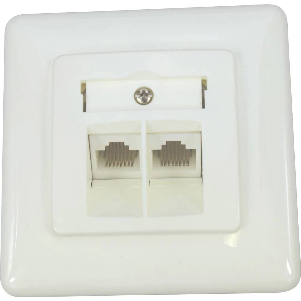 KOMOS 19822BBG ISDN utičnica podžbukna, zid čista bijela (ral 9010) slika